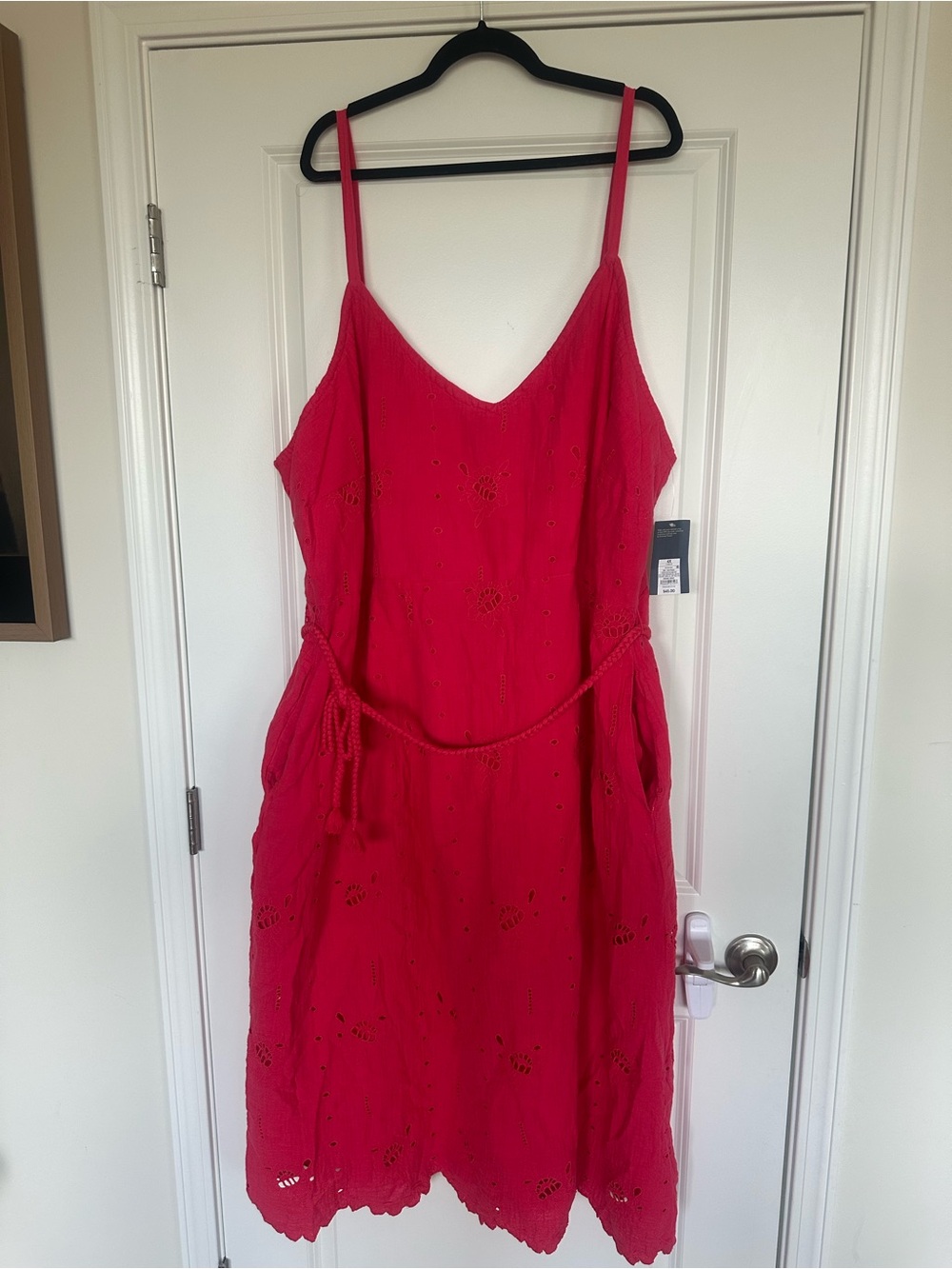 Pinkish Eyelet Spaghetti Strap Sundress